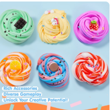 Joyfy 6 Pack Butter Slime Kit Party Favors for Girls & Boys Super Soft Non-Sticky Cloud Slime Pack DIY Stress Relief Toys for Kids, Classroom Prize, Gifts for Birthday Christmas