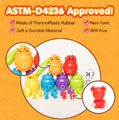 JOYFY 83 Pcs Rainbow Counting Bears, STEM Educational Toys with Matching Sorting Cups, Montessori Learning Toy for Toddlers, Birthday & Christmas Gift for Boy & Girls Aged 3+