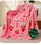 Joyfy Glow in The Dark Blanket-Strawberry Gifts for Girls 50" x 60" Soft Cozy Flannel Kids Throw Blanket