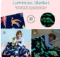 Joyfy Glow in The Dark Dinosaur Blanket for Kids Gifts for Boys 50" x 60" Soft Cozy Flannel Kids Throw Blanket