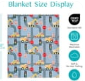 Joyfy Glow in The Dark Blanket-Construction Gifts for Girls Boys 50" x 60" Soft Cozy Flannel Kids Throw Blanket