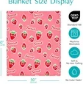 Joyfy Glow in The Dark Blanket-Strawberry Gifts for Girls 50" x 60" Soft Cozy Flannel Kids Throw Blanket