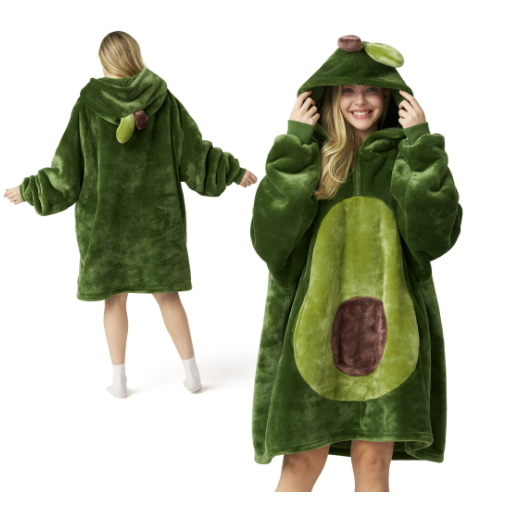 Joyfy Wearable Blanket Oversized Sherpa Sweatshirt, Warm and Cozy Hoodie Blanket for Adult Christmas Birthday Gift