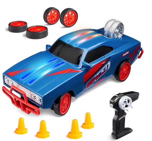 JOYFY 1:16 Scale Remote Control Car RC Drift 2.4GHz 11.5KM/H High Speed Play Vehicle with LED Light, Tires Racing Sport Toy, Gift for Boys Girls Kids