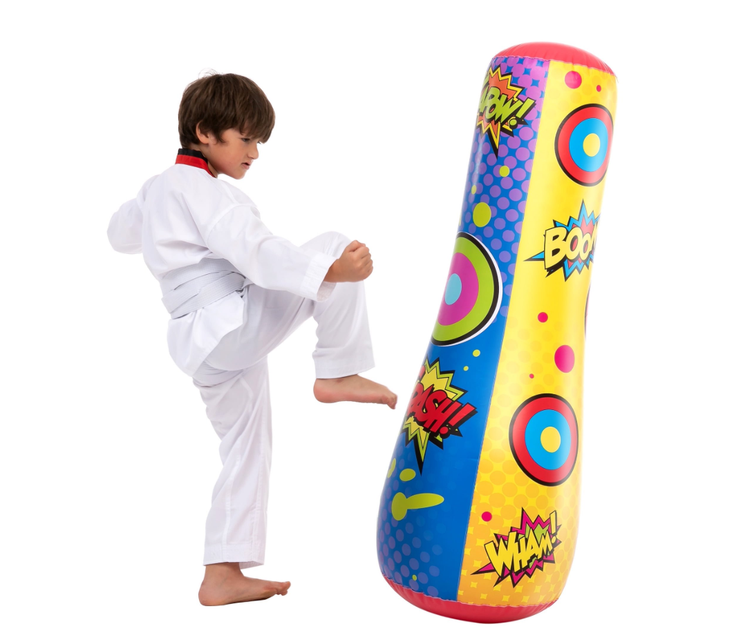 SYNCFUN Kids Inflatable PVC Punching Bag, 47"