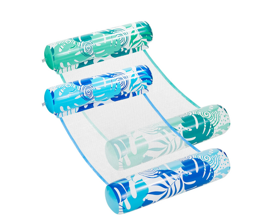 Joyfy 2 Packs Hammock Pool Floats Adults, 4-in-1 Multi-Purpose Inflatable Pool Floats PVC Water Hammock Lounge Floaties