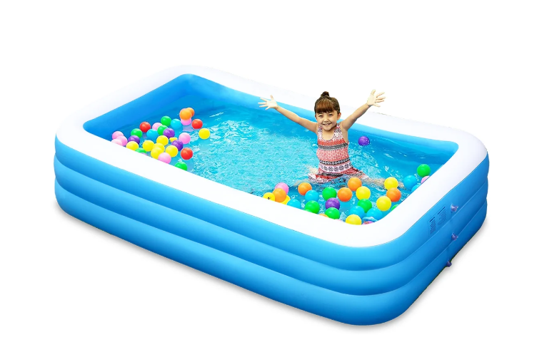 Joyin 120" Inflatable Family Swimming Pool 120" X 72" X 22" Full-Sized Inflatable Lounge Pool for Baby, Kiddie, Kids, Adult, Infant for Ages 3+. Seasonal merriment Water Party /Family Activity