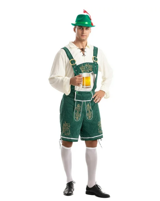 JOYIN Men's German Bavarian Oktoberfest Costume Set, Beer Costume Hat for Adults Halloween Fancy Dress Costumes and Beer Festival
