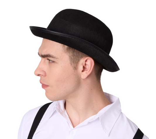 Joyfy Bowler Hat for men, Halloween Costume Accessories, Top Hats Victorian Accessory, Derby Hat for Halloween Party Fancy Dress-Up
