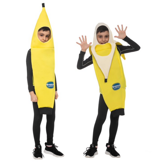 Joyfy Child Banana Costume for Kids Funny Fruit Costume Banana Halloween Fancy-Dress Costume for Themed Party Cosplay