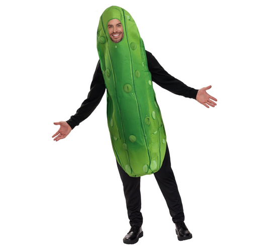 Joyfy Halloween Pickle Costume for Adult, Unisex Food Costume, Funny Costume for Men, Fruit Jumpsuit for Halloween Fancy Dress Costume