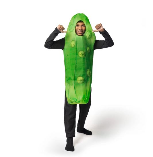 Joyfy Pickle Costume for Toddler Kids, Unisex Food Costume, Funny Costume for Child, Fruit Jumpsuit for Halloween Fancy Dress Costume