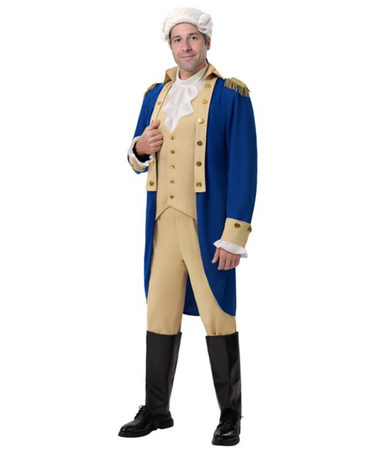Joyfy Alexander Hamilton George Washington Costume for Men's Halloween Fancy-Dress Costume for Adult