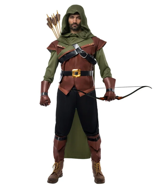 Syncfun Renaissance Robin Hood Men Costume Set Made of Leather for Halloween Dress Up Party