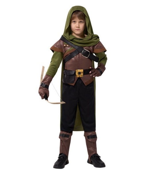 Joyfy Boys Robin Hood Costume, Toddler Child Robin Hooded Medieval Costume Outfit Set for Kids Halloween Party Dress Up