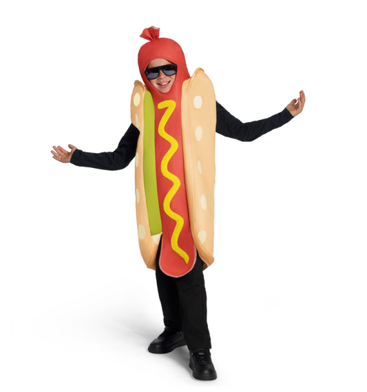 Joyfy Hot Dogs Costume for Kids, Unisex Food Funny Costume Suit for Child Teens Halloween Dress up Cosplay Party