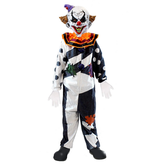 Joyfy Scary Clown Costume for Kids, Halloween Costume for Boys, Clown Halloween Outfit Set Fancy Dress Cosplay