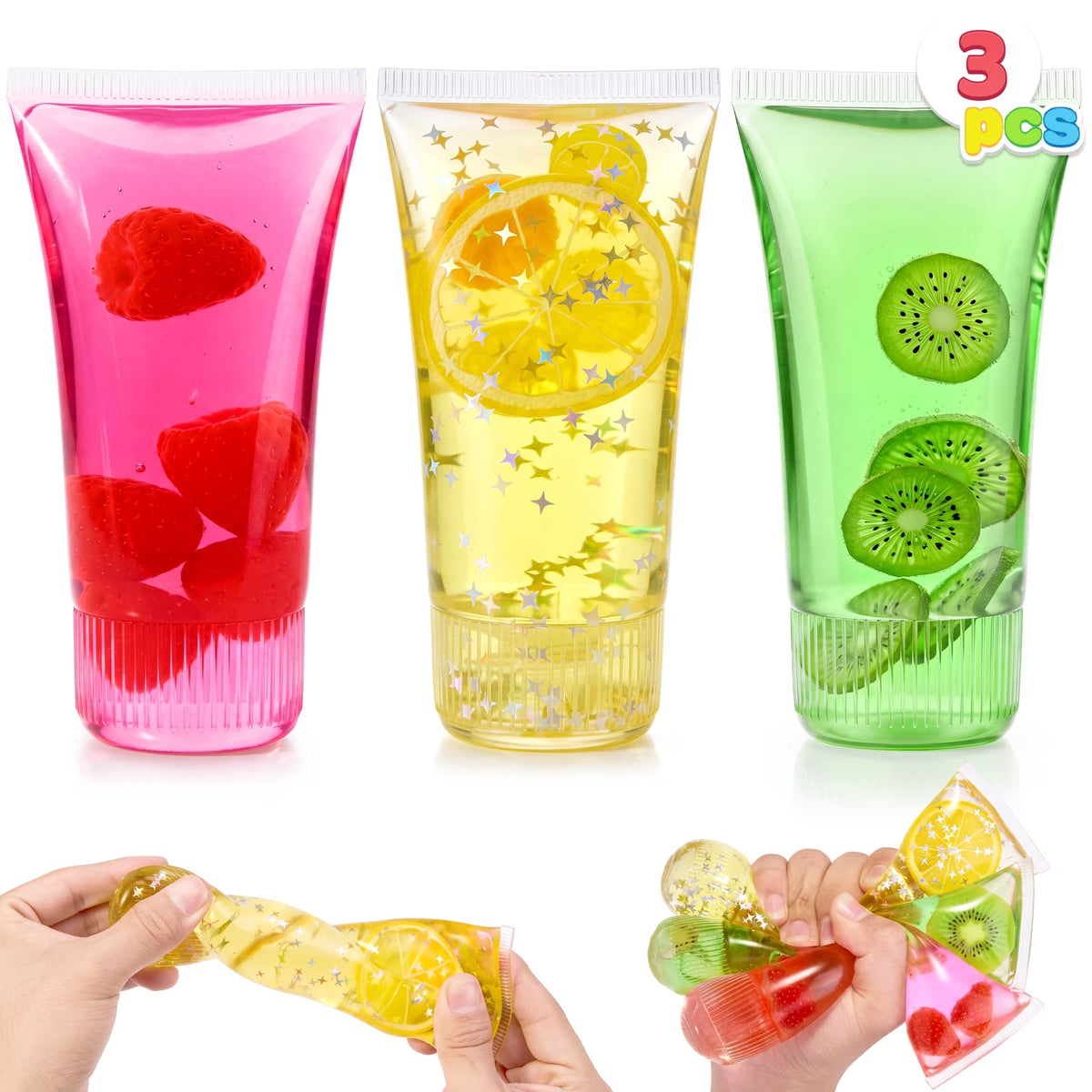 Joyfy Squishy Toys, 3PCS Stress Relief Toys for Kids and Adults, Squeeze Fidget Sensory Toys for Party Favors and Birthday Gifts