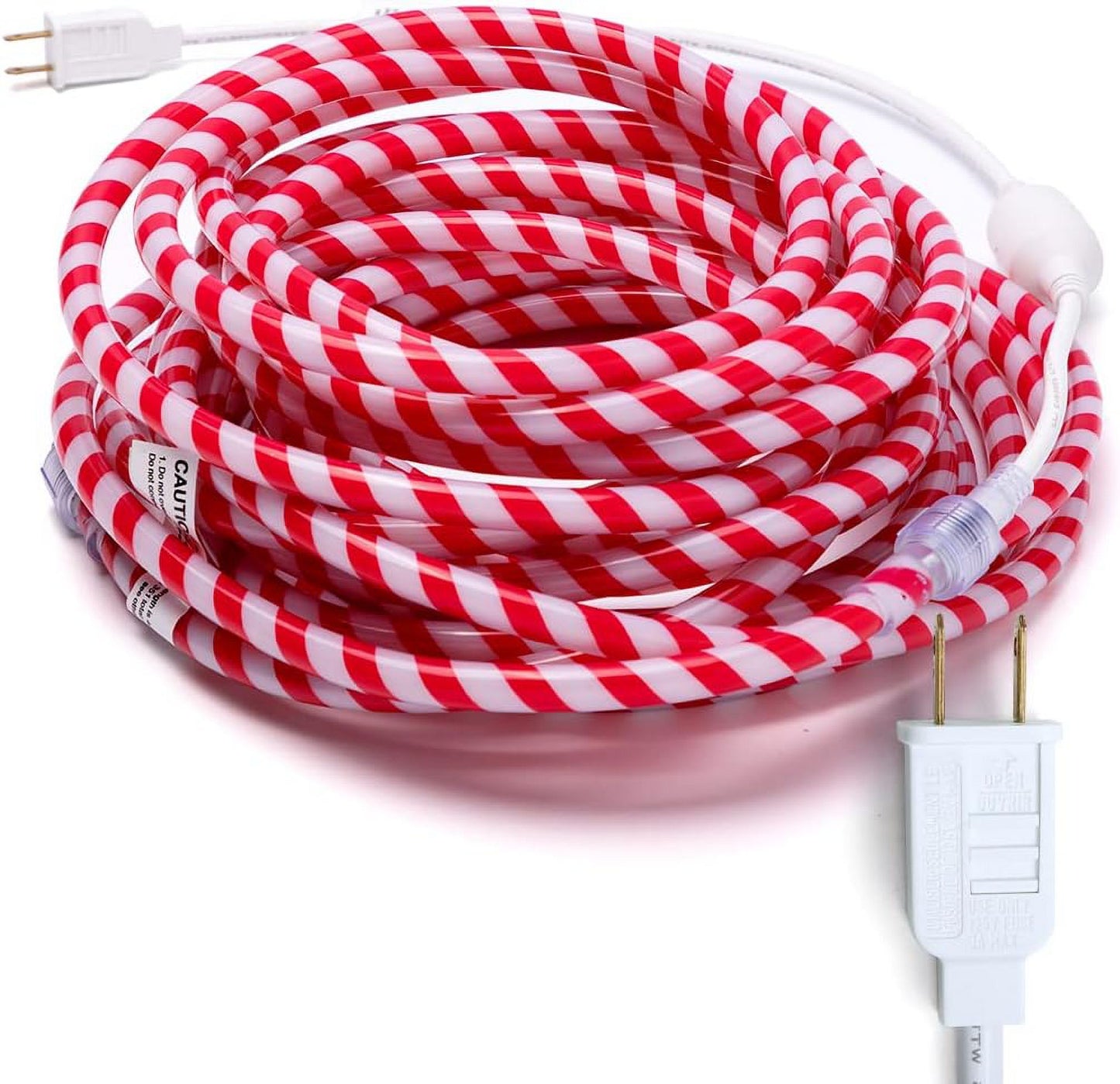 Joyfy 40FT 360 LED Candy Cane Rope Lights Christmas Outdoor Decoration Light,Red and White Christmas Lights Led Lights Light Up Candy Canes for Christmas Yard Holiday Decor