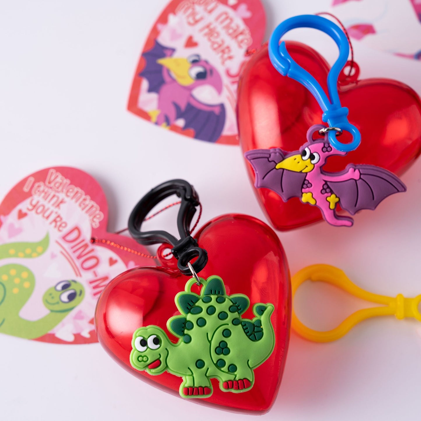 Pack of 28, Valentine's Day Unicorns and Dinosaurs with Heart Shells, Kids Party Favors
