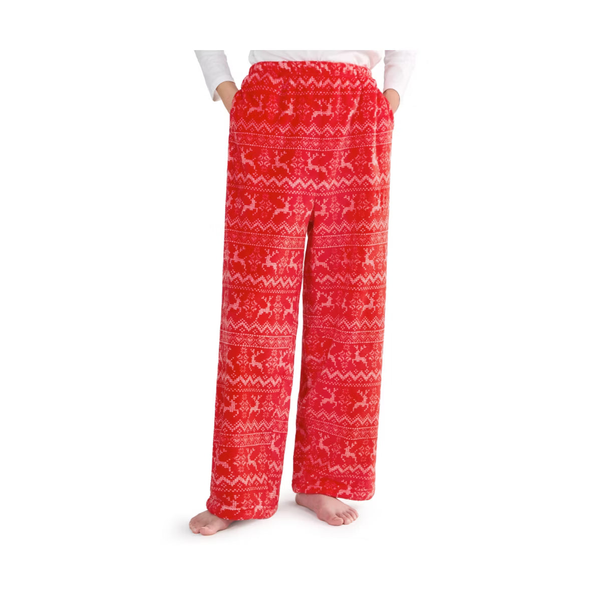 Joyfy Pajama Bottoms for Boys Pajama Pants Flannel Lounge Pant with Pockets Elastic Waist Plaid S/M/LXL/XXL Soft Long Pj Bottoms for 5-14 Year Old Boy