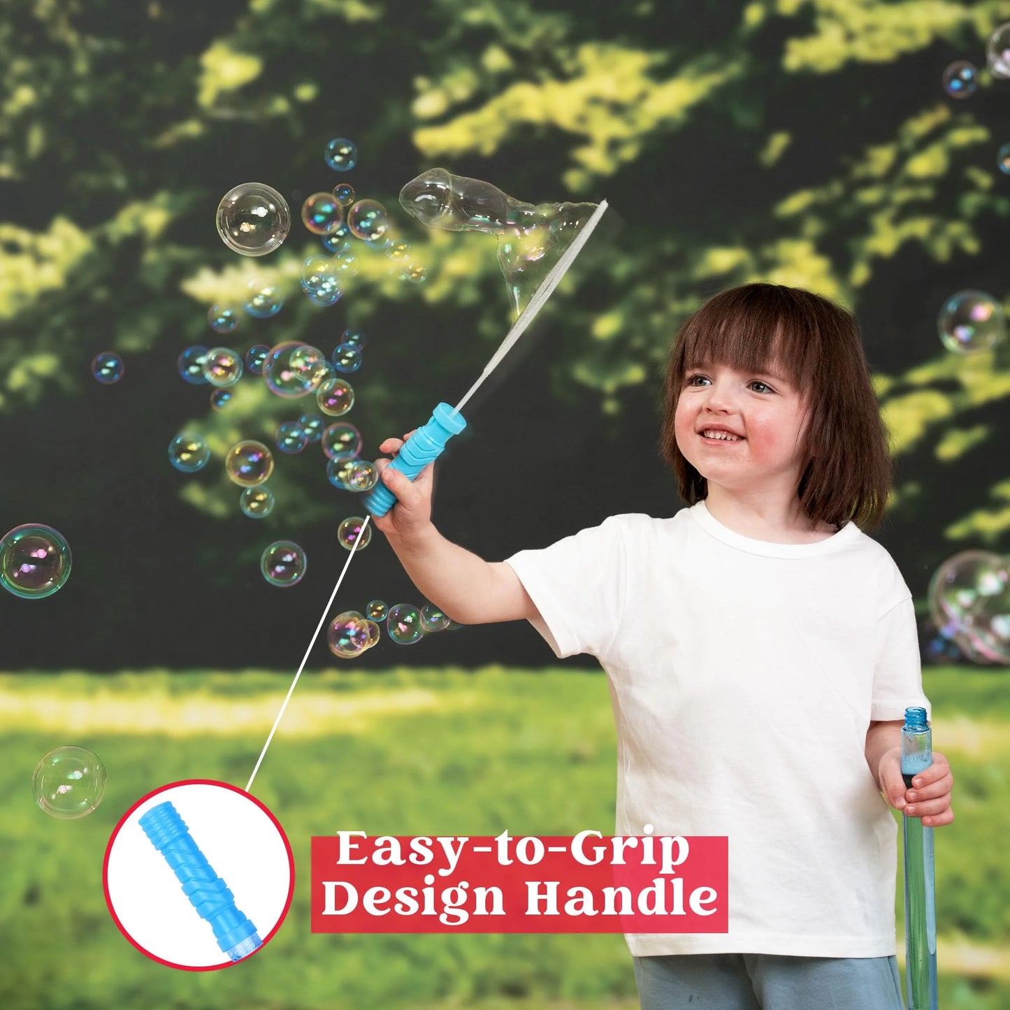 Syncfun 36 Pcs 14.6’’ Big Bubble Wands Bulk, Bubble Blower for Kids, Bubble Sticks Summer Toys for Party Favors, Easter, Birthday, Outdoor & Indoor Activity Use