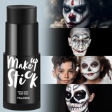 Joyfy 1 oz Halloween Black Face Paint Stick,Halloween Body Paint Stick SFX Makeup for Cosplay for Adult Kids