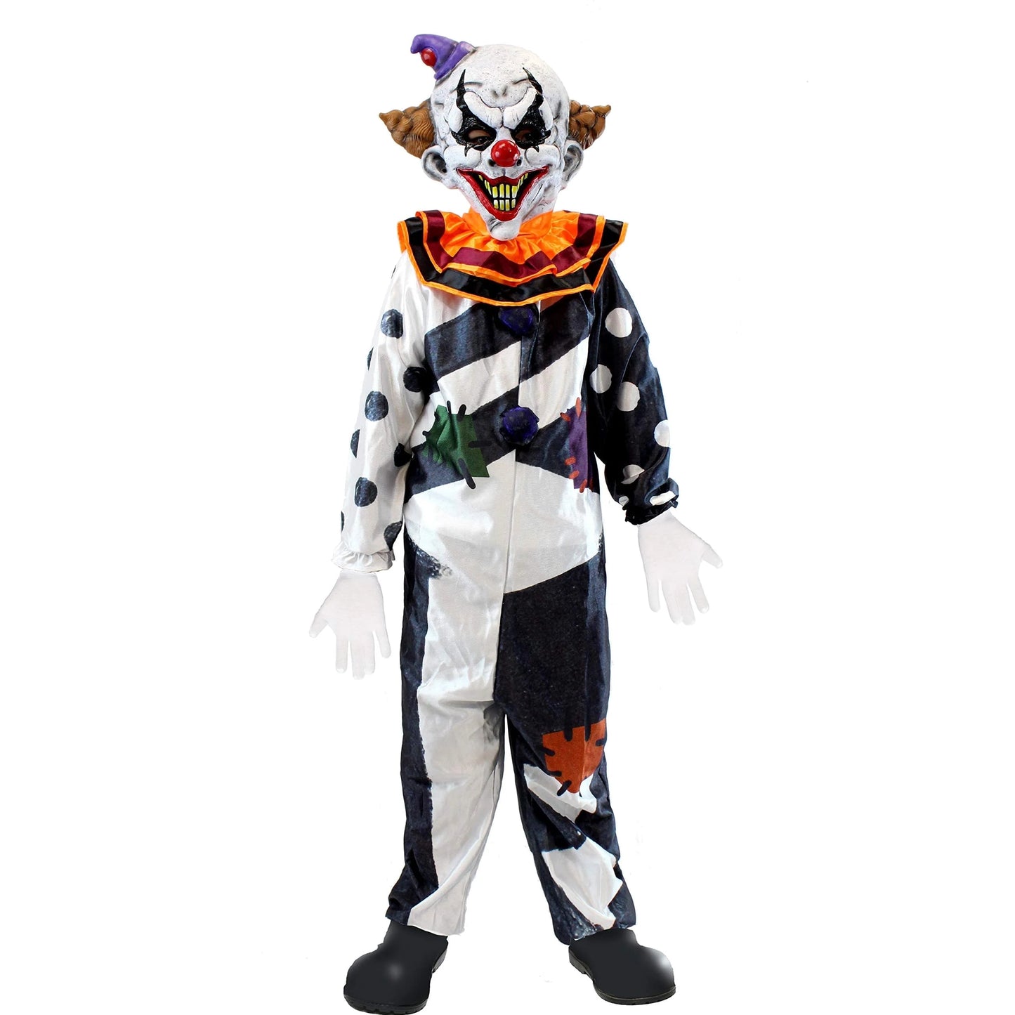 Joyfy Scary Clown Costume for Kids, Halloween Costume for Boys, Clown Halloween Outfit Set Fancy Dress Cosplay