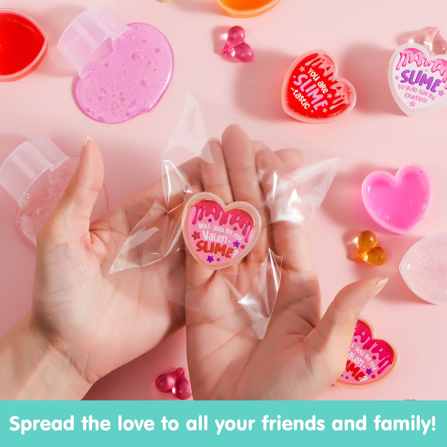 30 Pack Valentines' Day Slime, Heart Shape Slime Stress, Colorful Relief Fidget Toy for Kids Valentines Day Party Favors, Valentines Exchange Gifts, Valentines Classroom Prizes