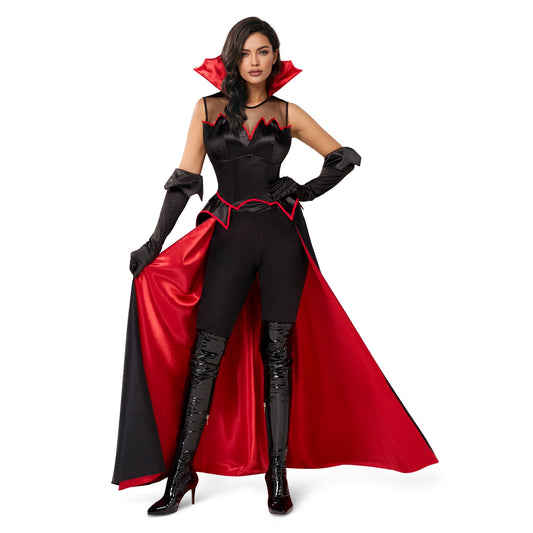 Joyfy Vampire Costume for Women Plus Size, Princess of Darkness Halloween Costume Fancy Dress-up