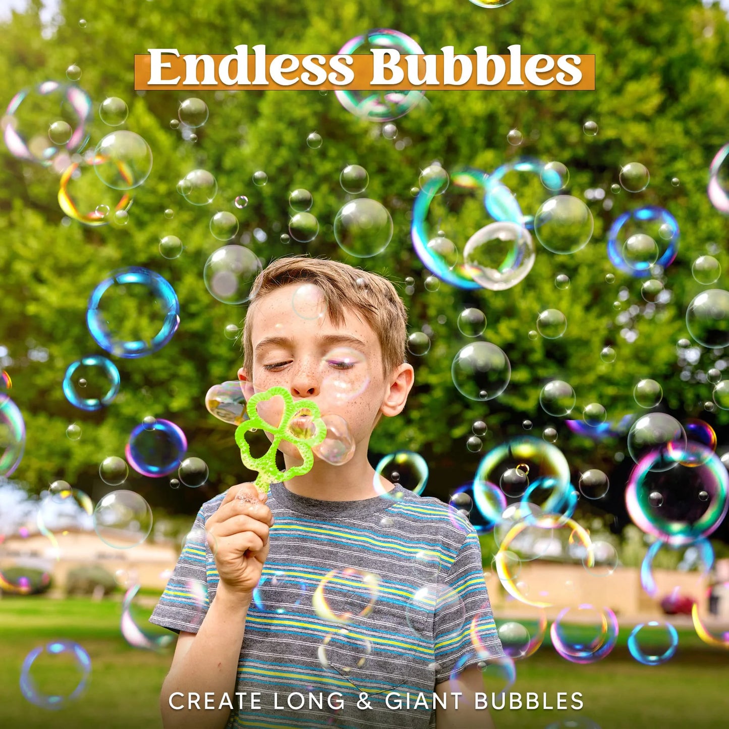 SYNCFUN 23 Pcs Big Bubble Wands Set, Large Bubble Wands Bulk for Kids Outside Blowing, Giant Bubble Maker with Tray for Summer Easter Party Favor Birthday Toddlers