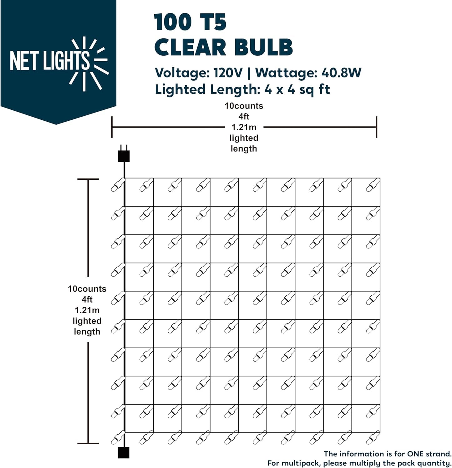 Syncfun 100 Christmas Net Lights for Bushes,4 x 6 FT Warm White Incandescent Christmas Lights Net Lights Outdoor Mesh Lights for Bushes Garden Party Xmas Tree Decoration