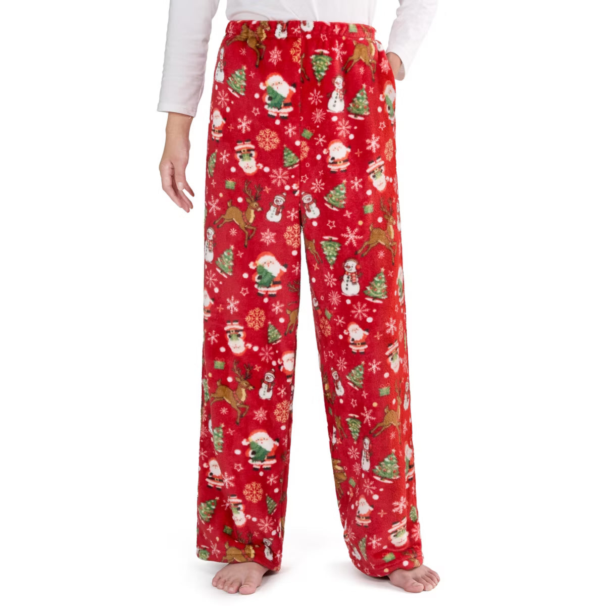Joyfy Pajama Bottoms for Boys Pajama Pants Flannel Lounge Pant with Pockets Elastic Waist Plaid S/M/LXL/XXL Soft Long Pj Bottoms for 5-14 Year Old Boy