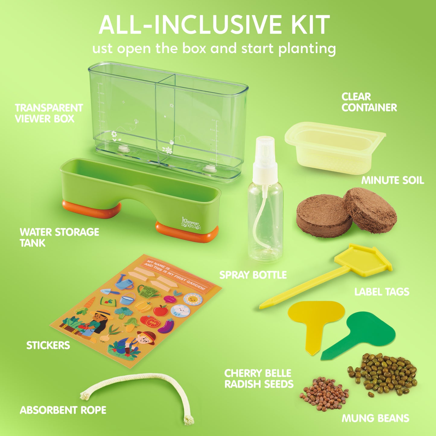 Klever Kits 2 in 1 Root Viewer Kit - Grow Your Own Plant, Educational Toy Science Kit for Kids Age 6-12