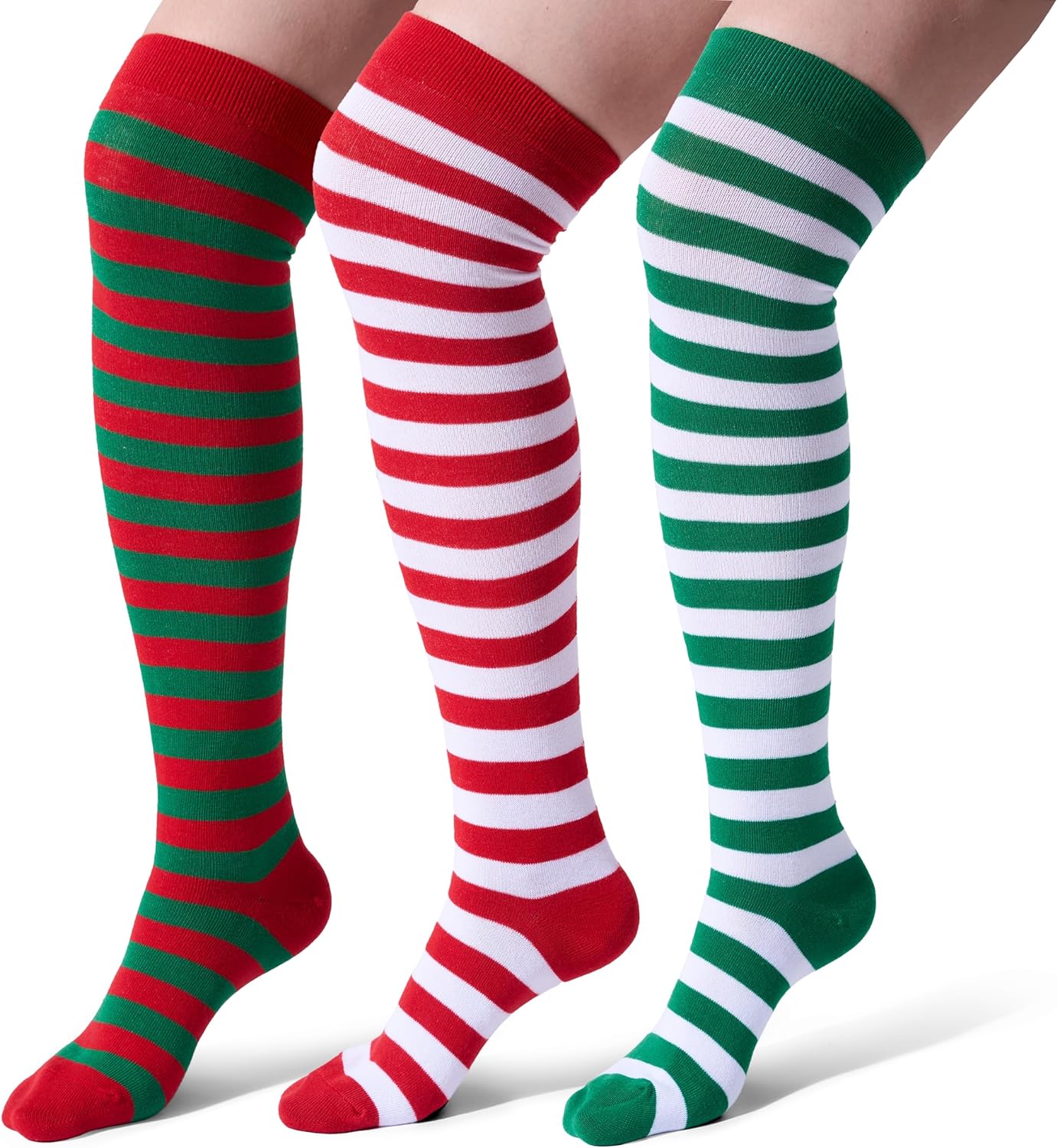 Joyfy 3 Pairs Christmas Socks for Women,Funny Crazy Holiday Elf Christmas Socks for Adults,Christmas Gifts for Women