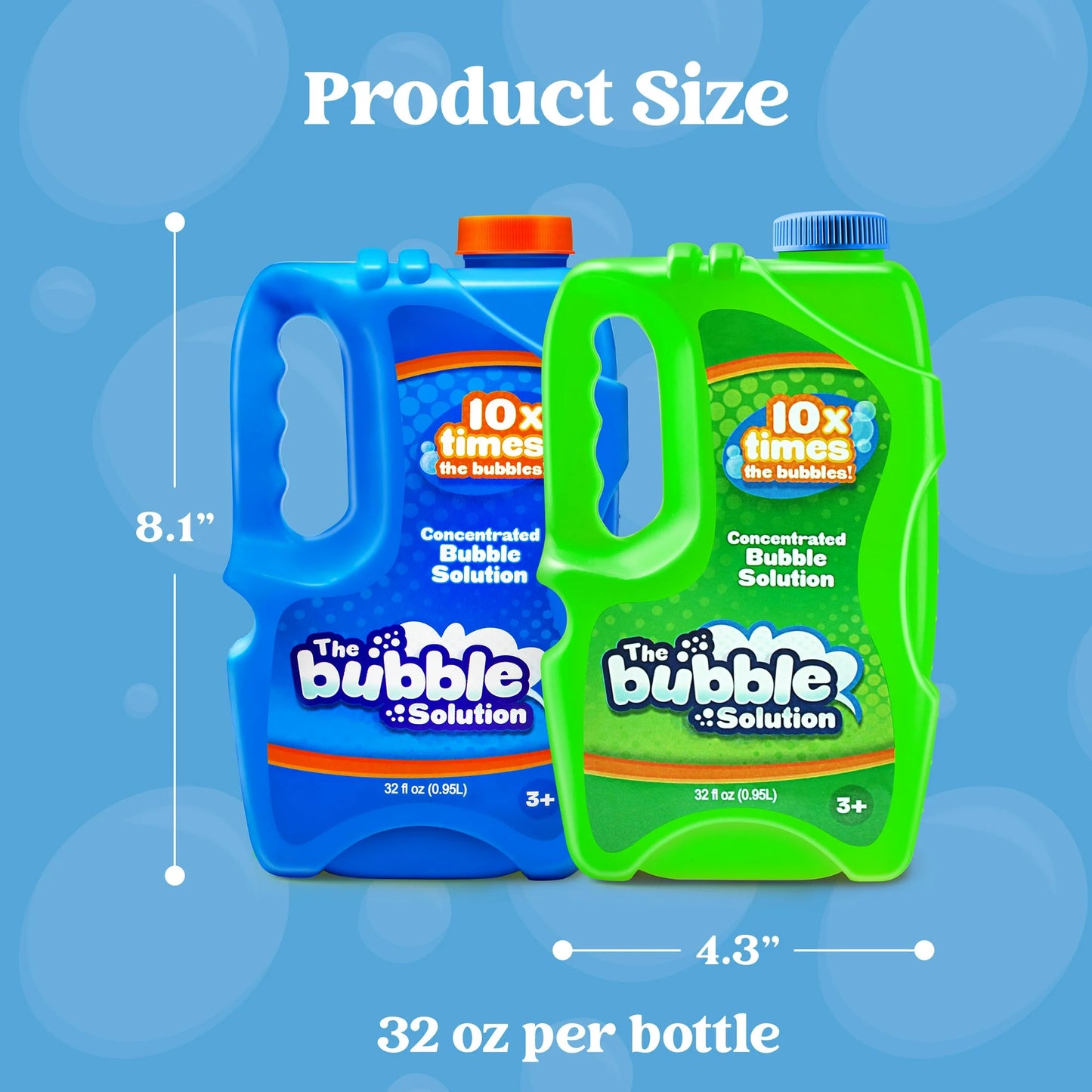Syncfun 2 Packs Bubble Solution Refill,64 oz Bubble for Bubble Machine for Kids