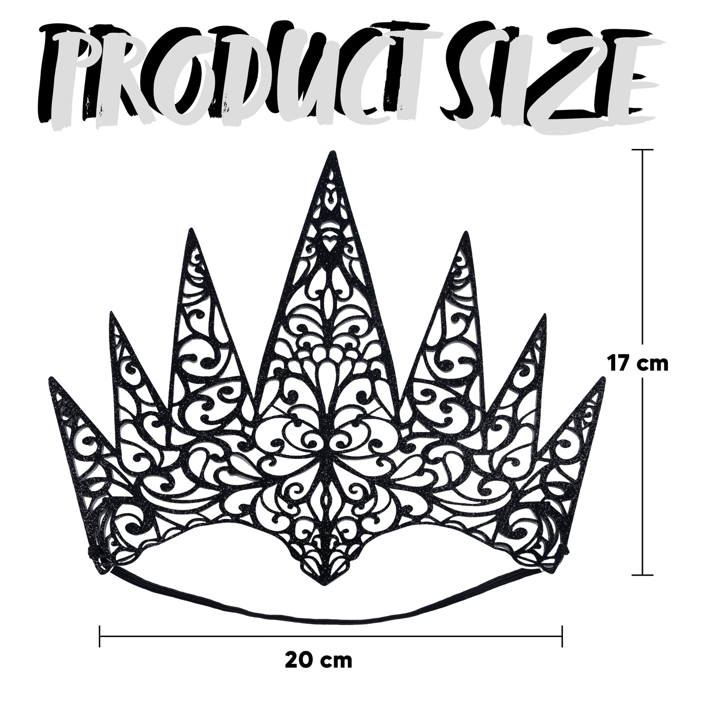 SPOOKTACULAR CREATIONS Halloween Headband Fairy Tale Queen Crown Black Hair Crown for Women,Halloween Party Props Cosplay Accessories