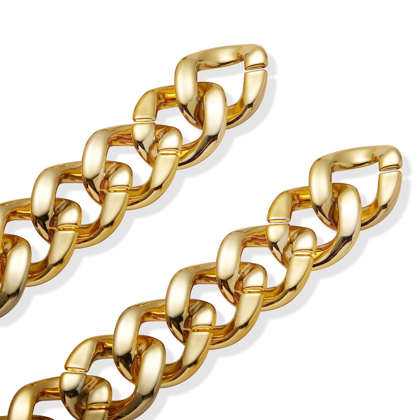 SYNCFUN Halloween Necklace Gold Chain,Plastic Chunky Fake Mens Women Chain,80s 90s Hip Hop Gold Jewlery Outfits Accessory,Halloween Props Costume