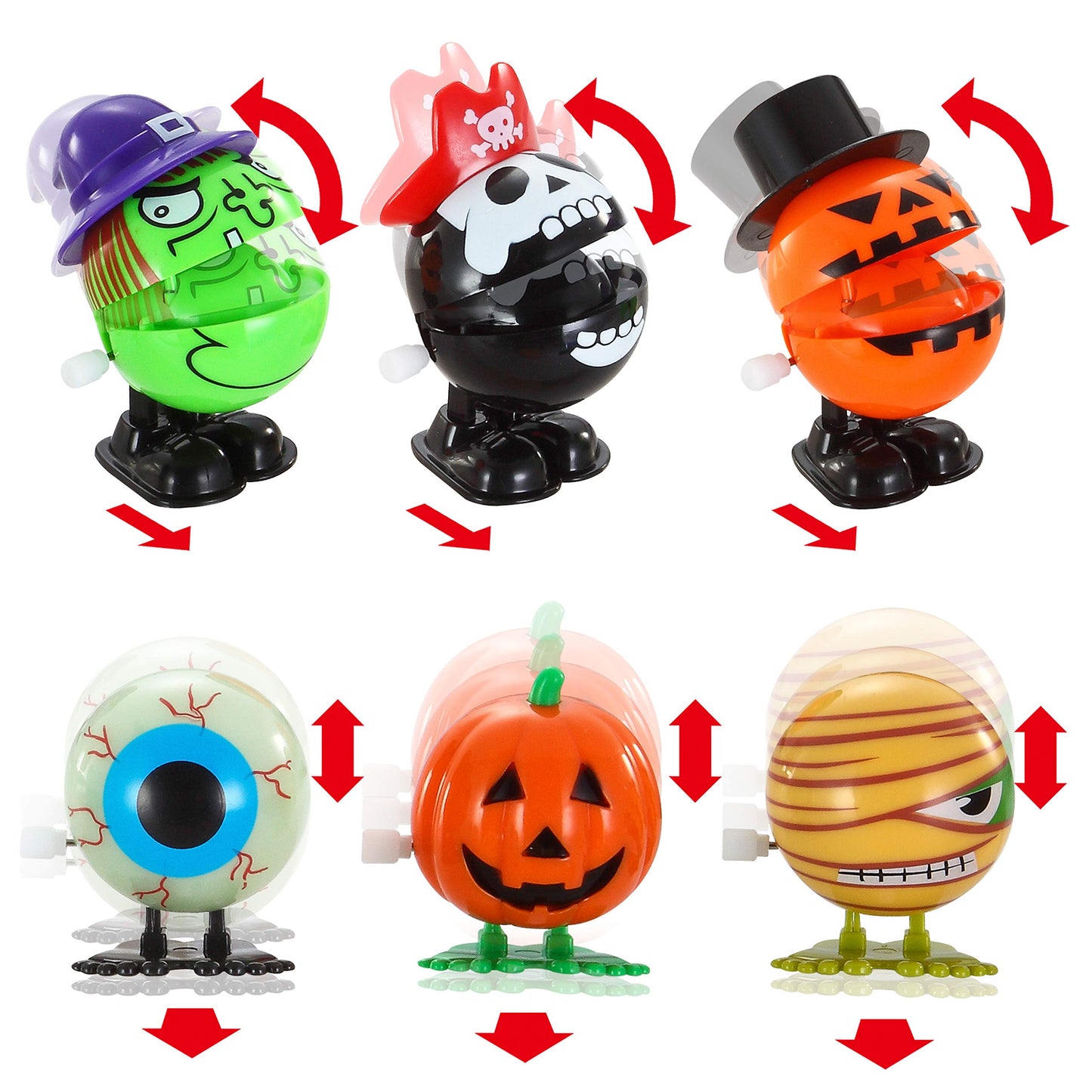 Joyfy 24 Pcs Halloween Wind Up Toys for Kids,Halloween Toys Bulk Halloween Gifts Halloween Basket Halloween Accessories,Halloween Goody Bags,Halloween Treat Bag Fillers