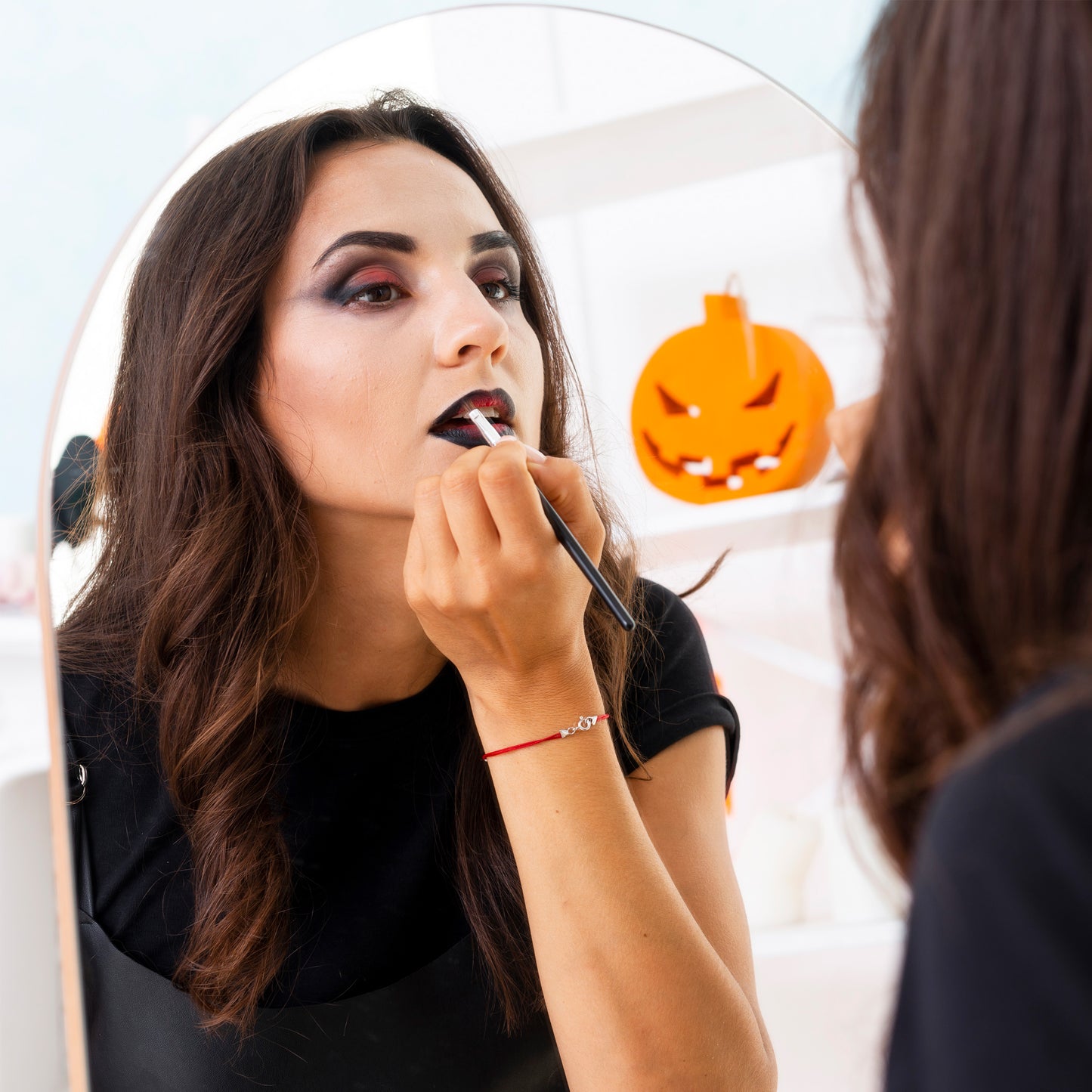 Syncfun 3 Pcs Halloween Makeup Lipstick Set,Halloween Matte Liquid Lipstick Black White Gray Waterproof Lip Gloss Set Face Paint SFX Makeup for Zombie Vampire Cosplay for Adult Women