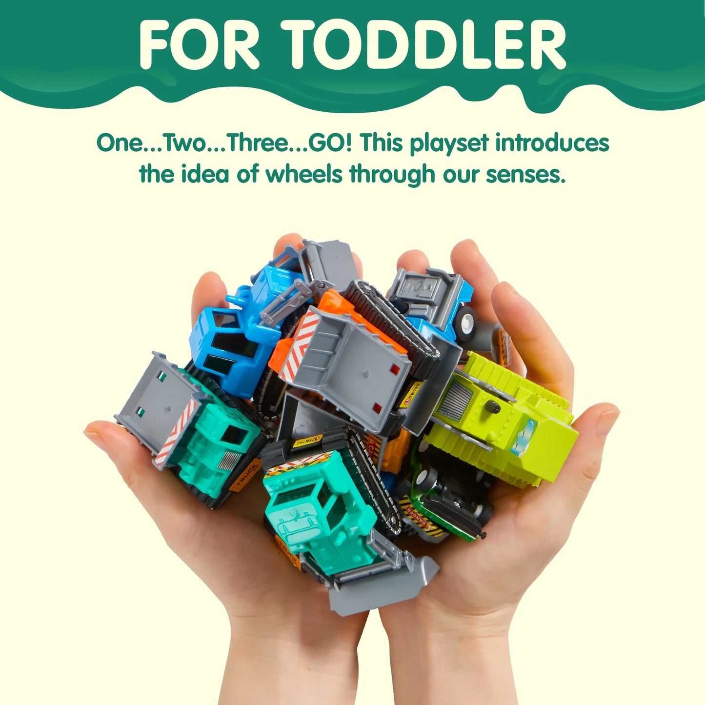Syncfun 18 Pcs Toy Cars for kids, Friction Pull Back Play Car Vehicle Party Favors, Mini Excavator Toy Trucks for Boys 2 3 4 5 6 Years Old