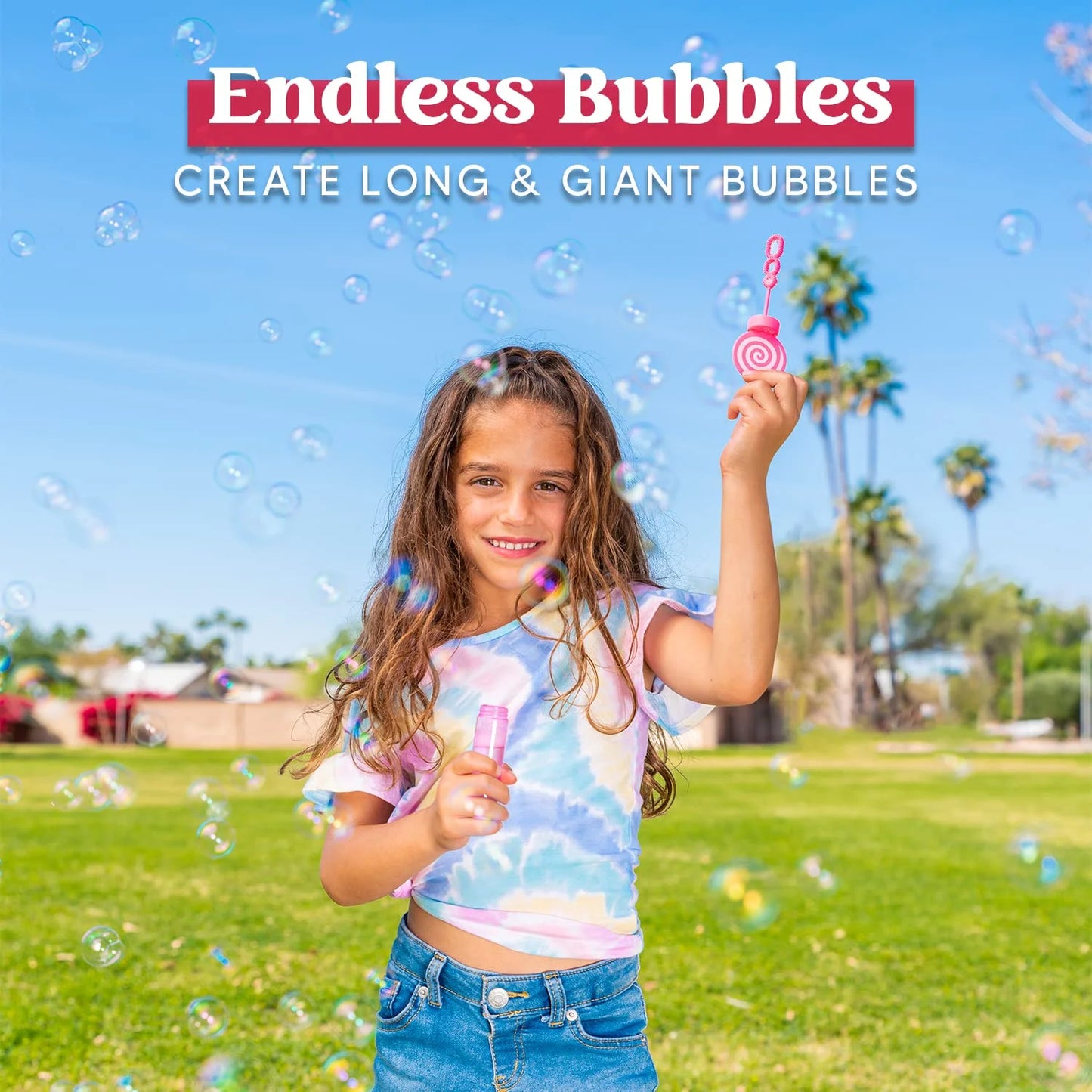 SYNCFUN 24 Pack Mini Bubble Wands for Themed Birthday, Wedding, Bubble Maker Summer Toys for Kids, Summer Gifts, Bubbles Sticks Fun Toy