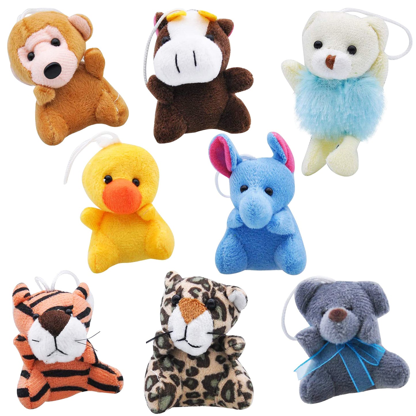 JOYIN Stuff Animal Plush Toy, Mini Animals Birthday Party Favors for Boys and Girls, Christmas Party Supplies - 24 Pieces