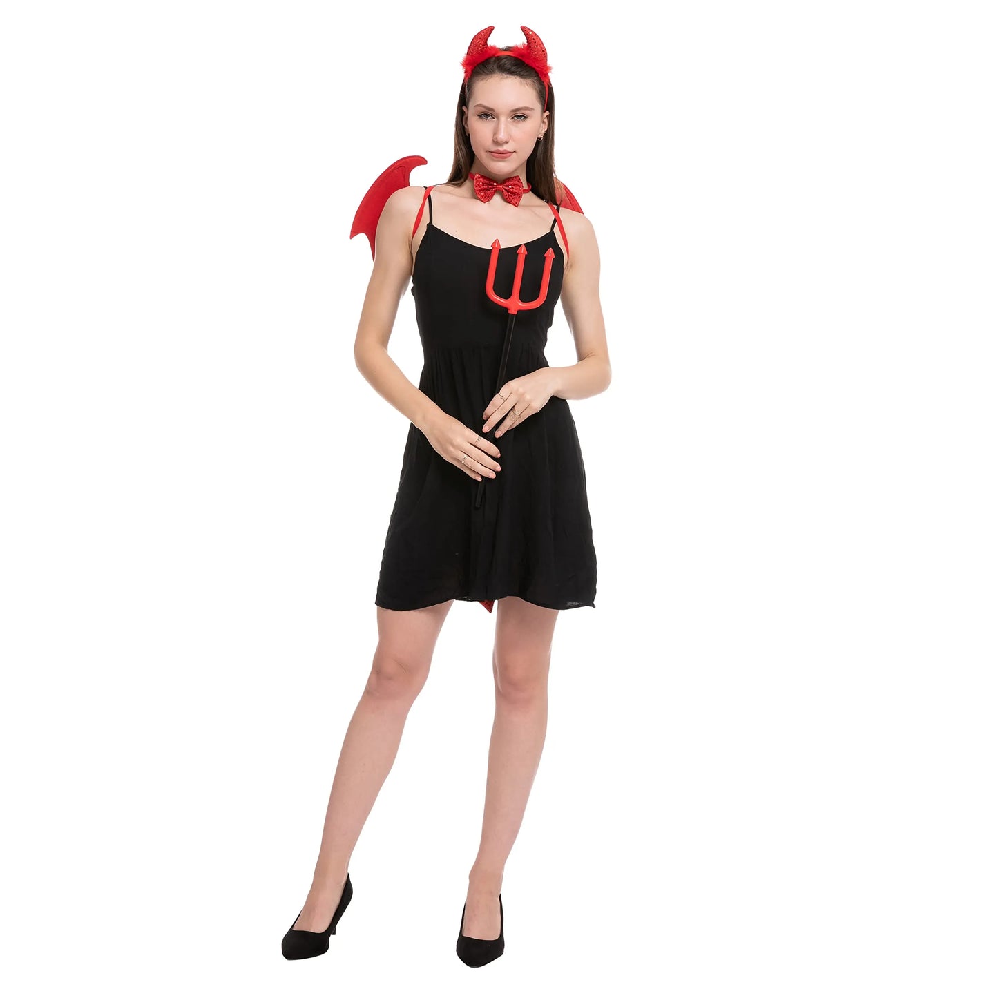 Syncfun Halloween Accessories for Woman, Devil Cosplay Costume for Adults, Role Play Dress UP