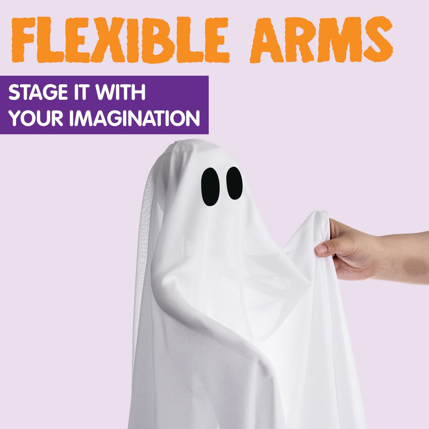 Joyfy 47 Inch Hanging Ghosts Halloween Decor,Halloween Light up White Ghosts with Spooky Blue LED Light,Halloween Outdoor Yard Porch Decorations,Haunted House Decorations