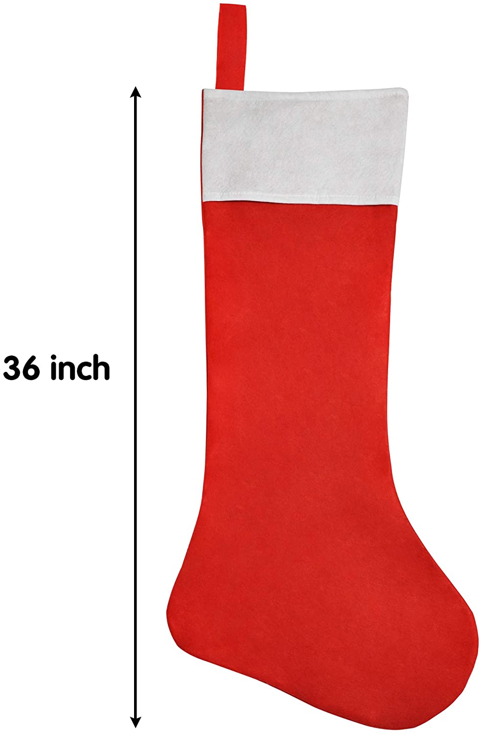 Joyfy 4 Pcs 38" Jumbo Felt Christmas Stockings, Giant Christmas Stocking Large Christmas Stocking for Family Holiday Season Decorations