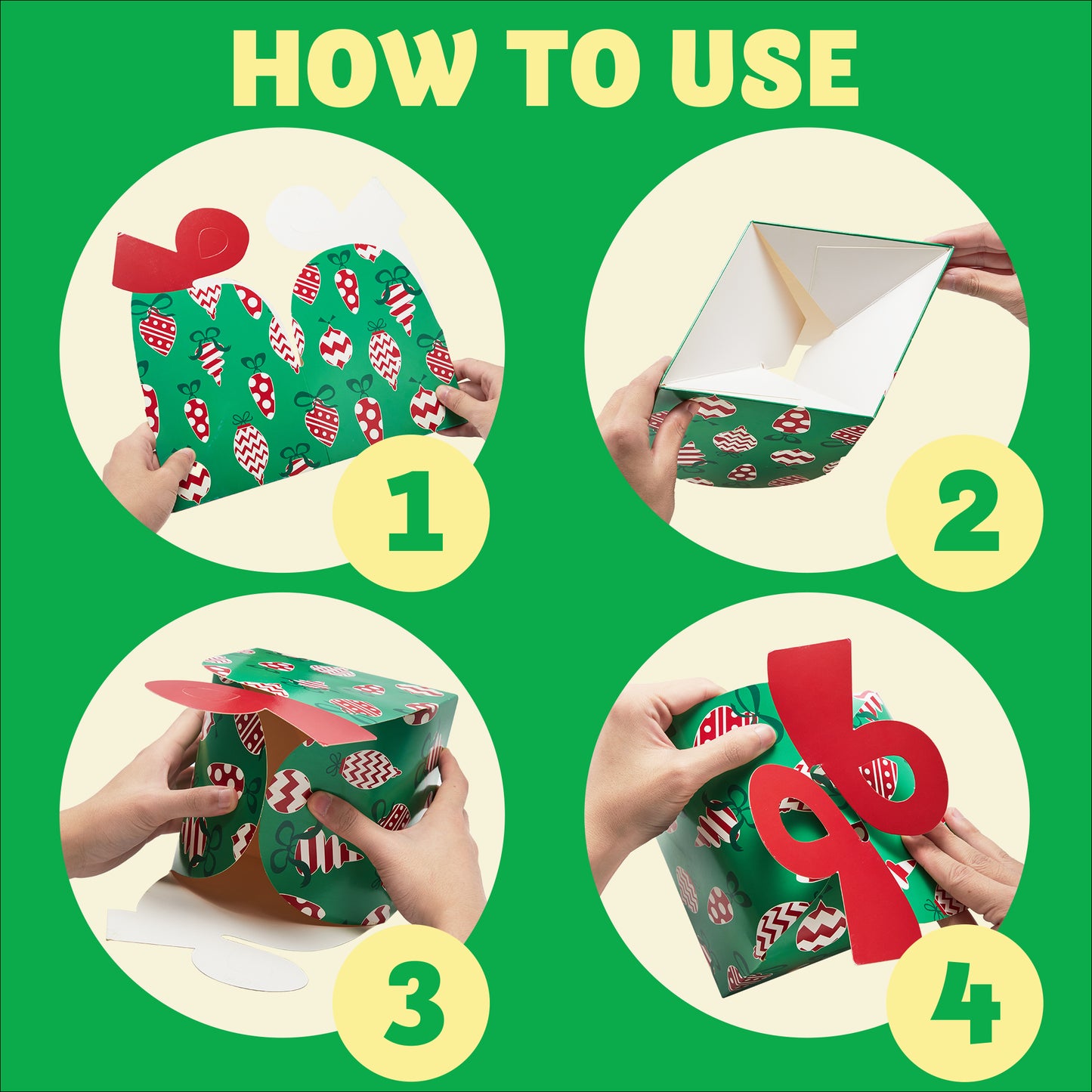 Joyfy 24 Pcs 3D Christmas Goody Gift Boxes with Bow for Holiday Xmas Goodie Paper Boxes, School Classroom Party Favor Supplies, Candy Treat Cardboard Cookie Boxes