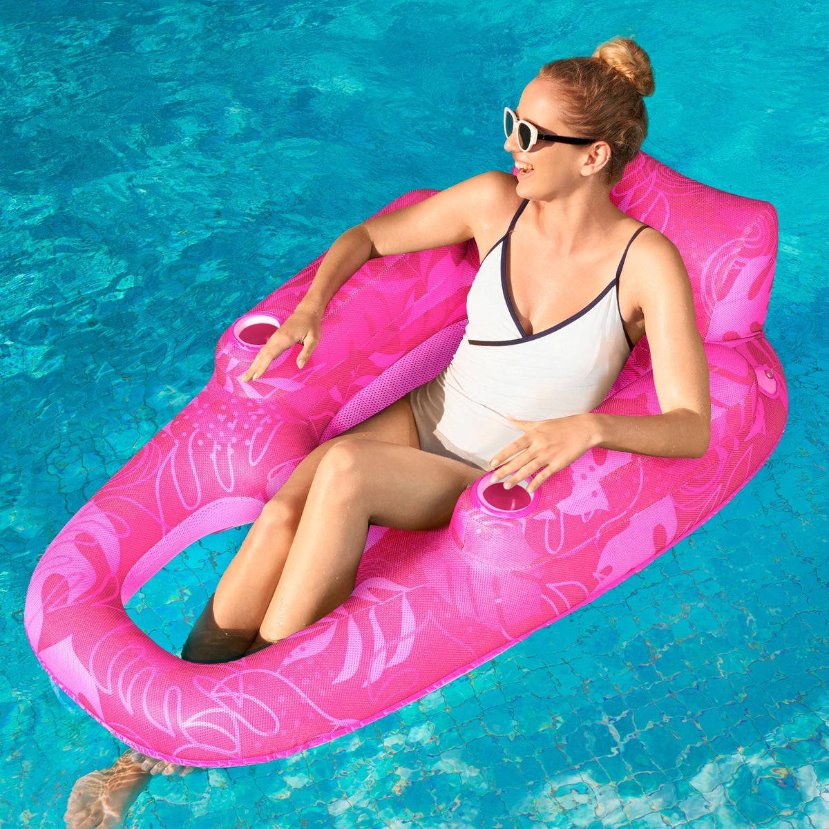 Syncfun Inflatable Pool Lounger Chair for Adult, Pool Floats Lounger R ...