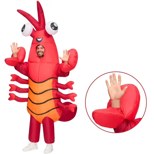 Joyfy Halloween Adult Inflatable Costume, Full Body Lobster, Perfect for Halloween Dress up Parties
