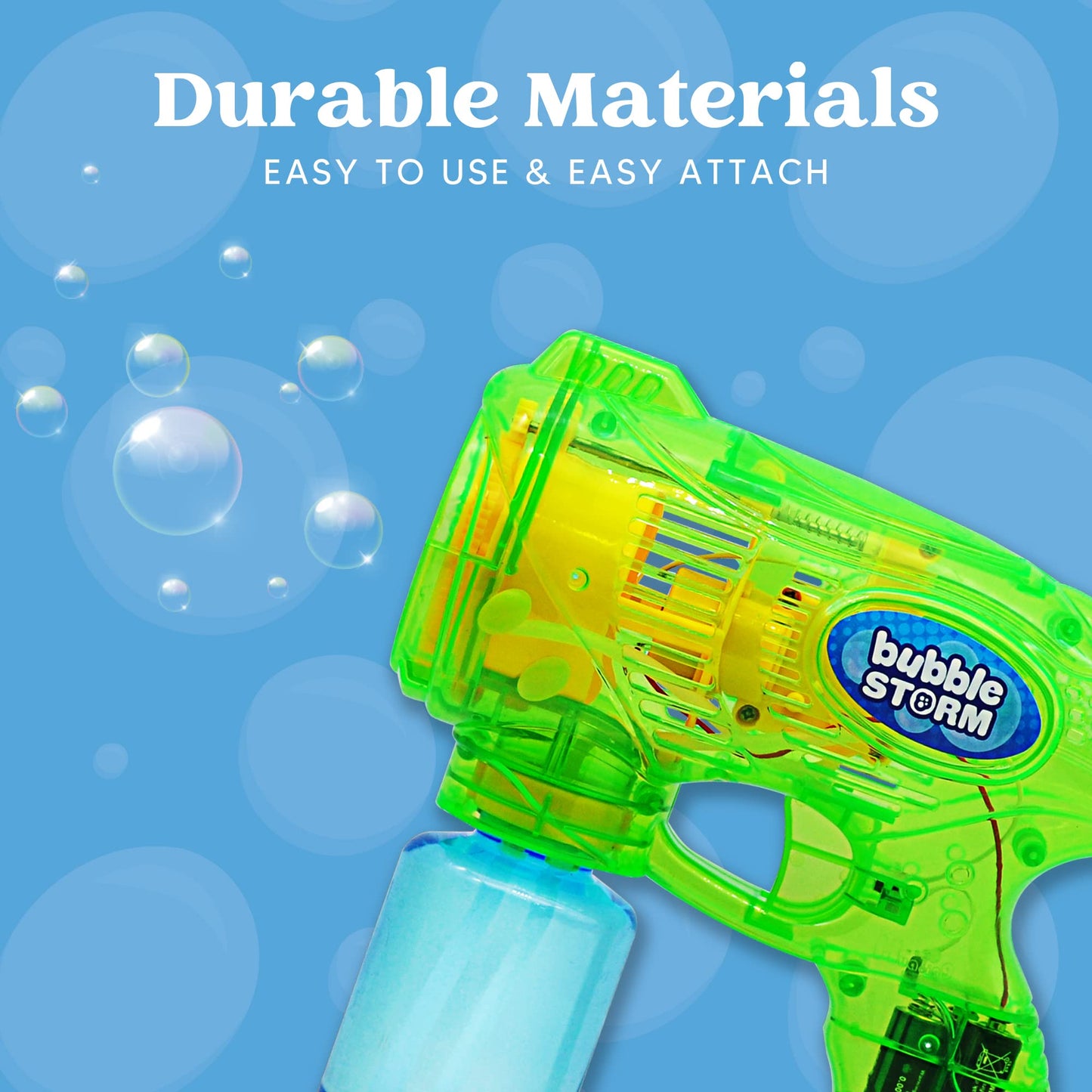 Syncfun 2 Pcs Bubble Gun for Kids,10 oz Bubble Gun with Refill Solution,Automatic Bubble Guns for Kids,Party Favors,Birthday Gift,Easter